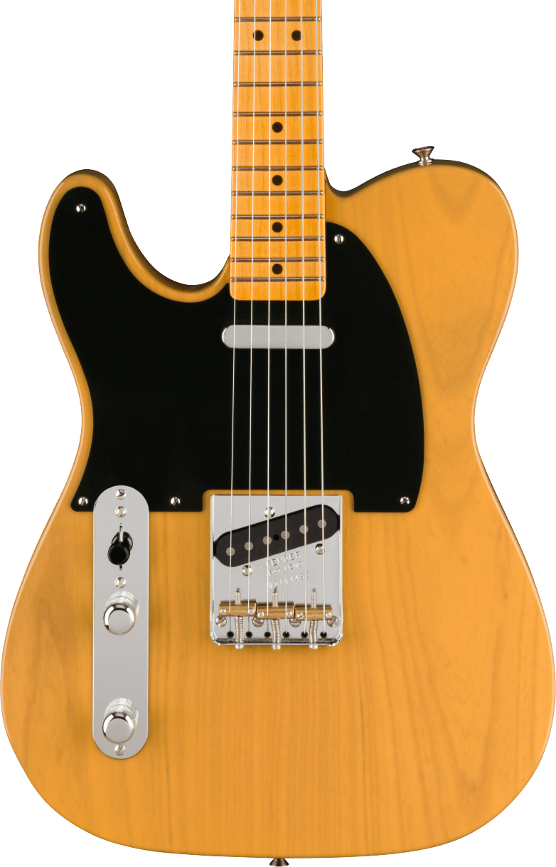 Fender American Vintage II 1951 Telecaster in Black, Flame Maple